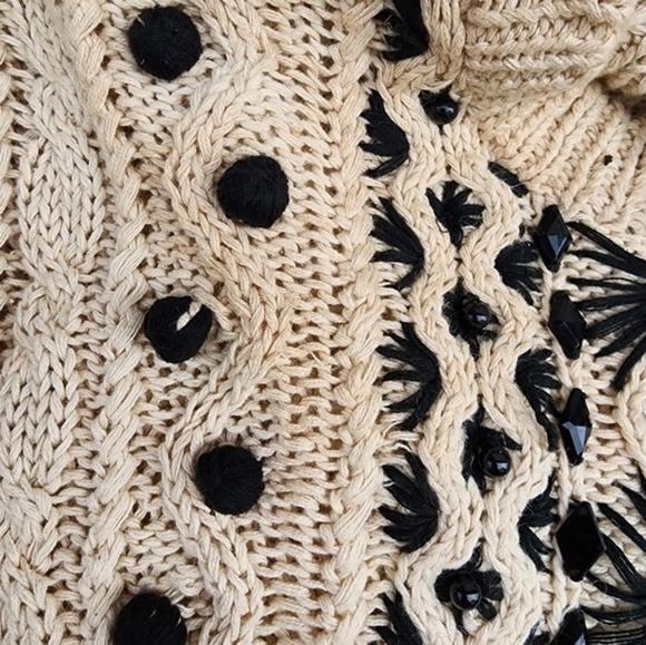 Vintage Cotton Rami Popcorn stitch crewneck‎ M/ L - Picture 4 of 15